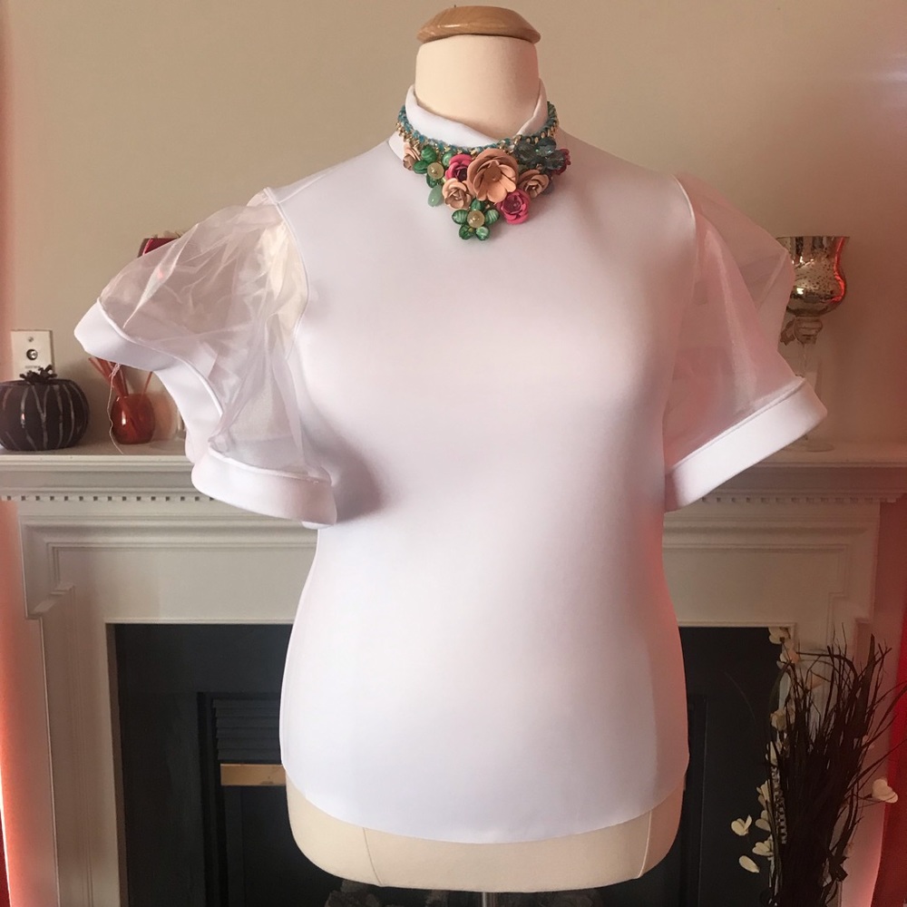 Plus Size Angel Exaggerated Sleeve Fashion Top - Picture 7 of 7